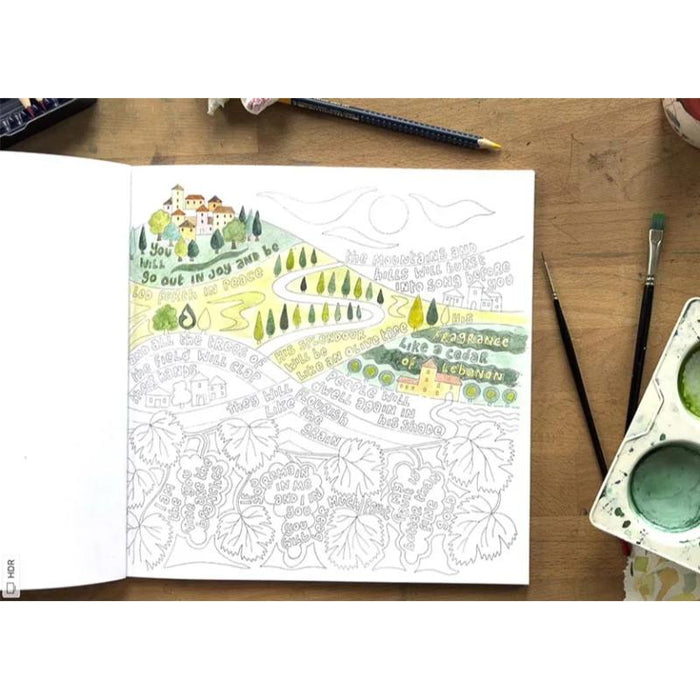 Bright and Beautiful Colouring Book, by Hannah Dunnett 26 x 26cm Square
