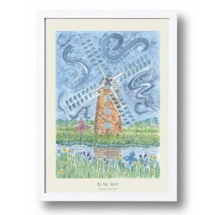 By My Spirit - A3 Sized Unframed Poster Print, Original Artwork by Hannah Dunnett