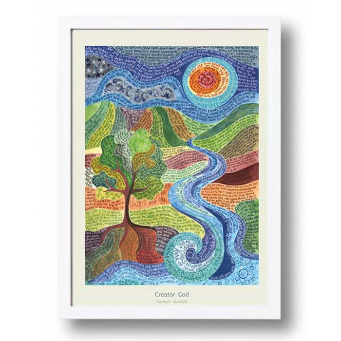 Creator God - A3 Sized Unframed Poster Print, Original Artwork by Hannah Dunnett