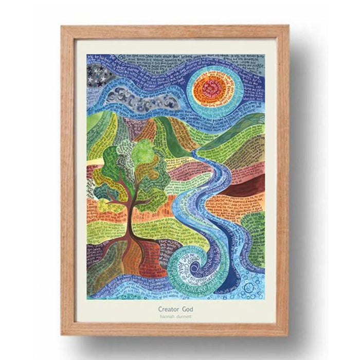 Creator God - A3 Sized Unframed Poster Print, Original Artwork by Hannah Dunnett