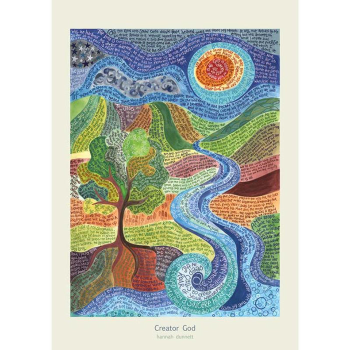 Creator God - A3 Sized Unframed Poster Print, Original Artwork by Hannah Dunnett