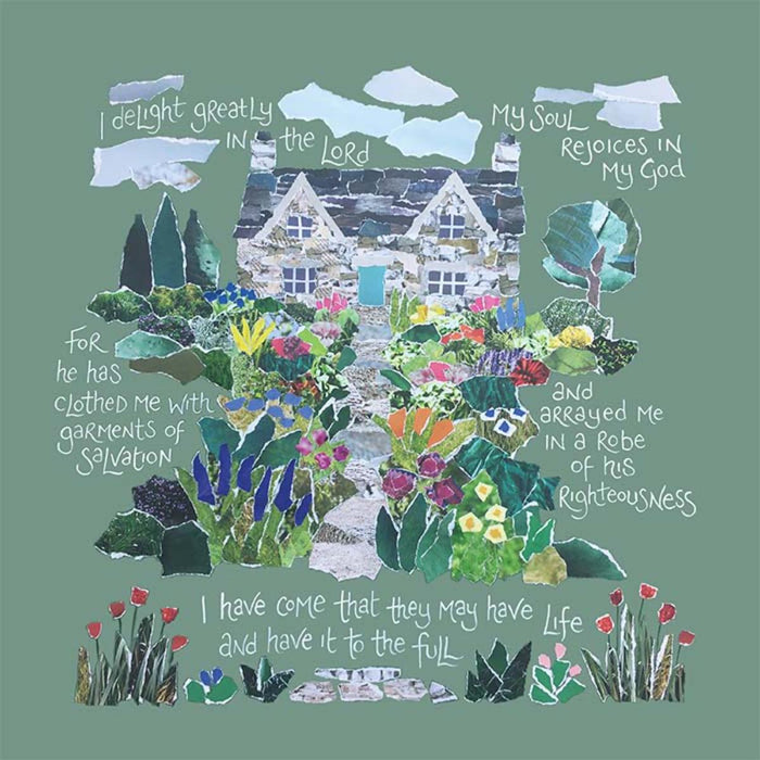 Delight in The Lord - Greeting Card With Bible Verses - Original Artwork by Hannah Dunnett