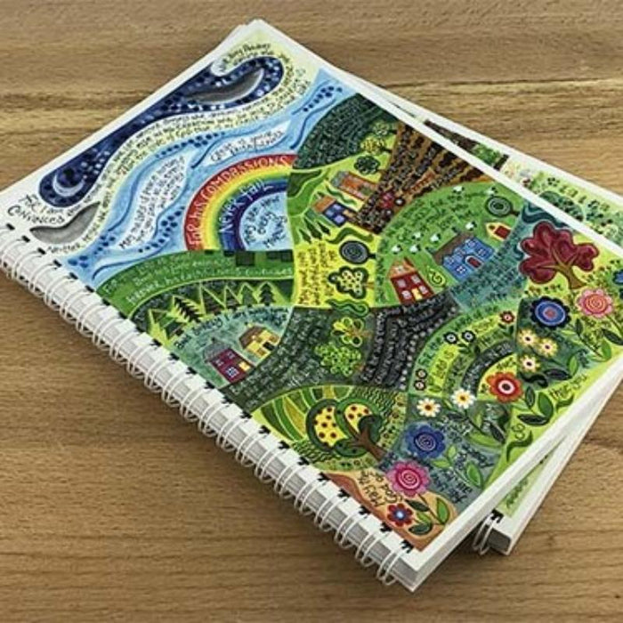 His Compassions Never Fail - Notebook With Bible Verses On Cover - 120 Plain Pages, A5 Spiral Bound