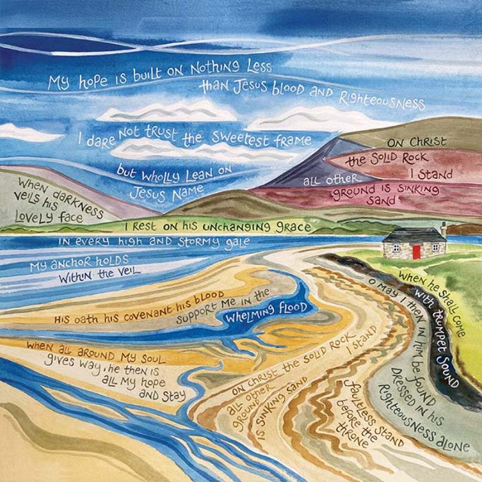 His Unchanging Grace - Greeting Card With Bible Verses - Original Artwork by Hannah Dunnett