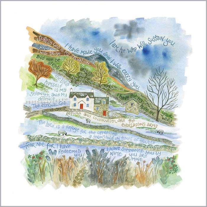 I Will Carry You - Greeting Card With Bible Verses - Original Artwork by Hannah Dunnett