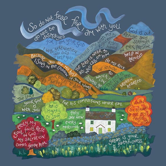 I am with You - Greeting Card With Bible Verses - Original Artwork by Hannah Dunnett