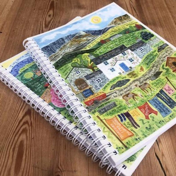 I Will Give You Rest - Notebook With Bible Verses On Cover - 120 Plain Pages, A5 Spiral Bound