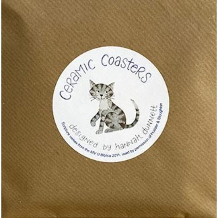 May Your Love and Faithfulness Protect Me - Ceramic Coaster With Bible Verse, Size 10cm Square