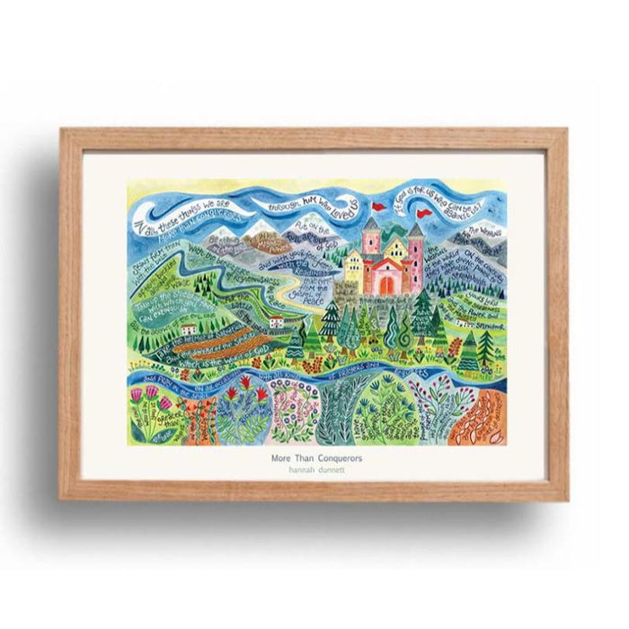 More Than Conquerors - A3 Sized Unframed Poster Print, Original Artwork by Hannah Dunnett