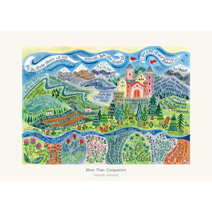 More Than Conquerors - A3 Sized Unframed Poster Print, Original Artwork by Hannah Dunnett