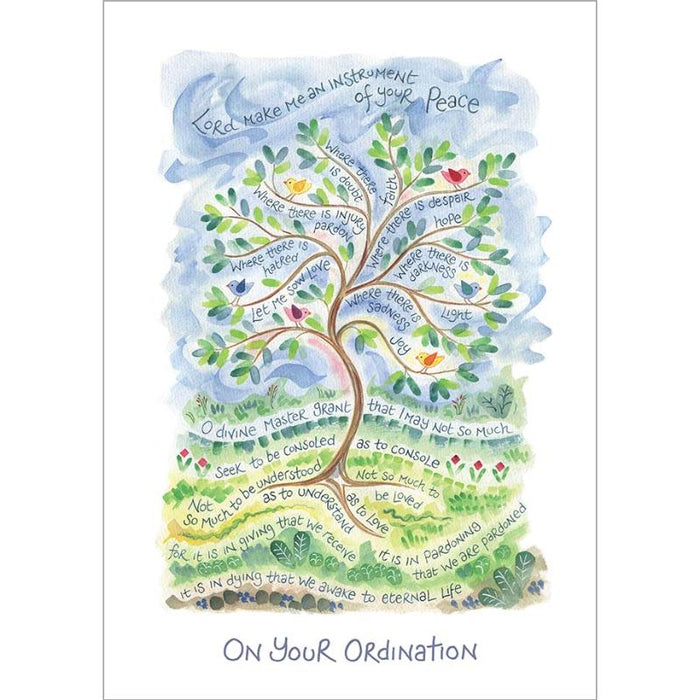 Instrument of Your Peace - Ordination Day Greeting Card A5 Size - Original Artwork by Hannah Dunnett