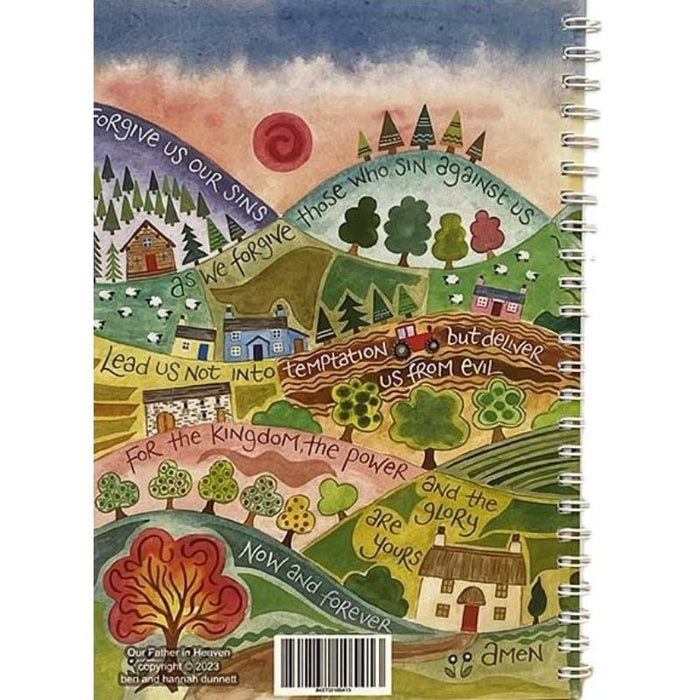 Our Father in Heaven - Notebook With The Lords Prayer On Front and Back Covers - 120 Plain Pages, A5 Spiral Bound