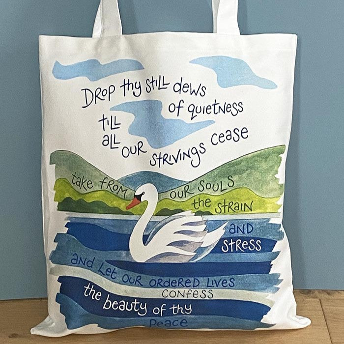 Small Voice of Calm - Hannah Dunnett Canvas Tote Bag - Size 38cm Wide