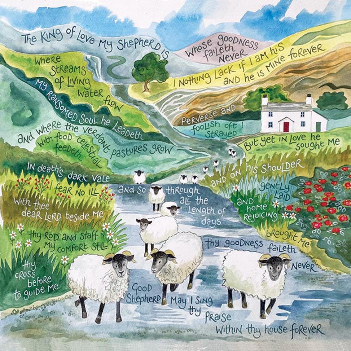 The King of Love - Greeting Card With Hymn Lyrics - Original Artwork by Hannah Dunnett