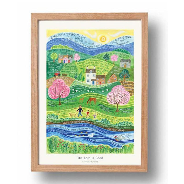 The Lord is Good - A3 Sized Unframed Poster Print, Original Artwork by Hannah Dunnett