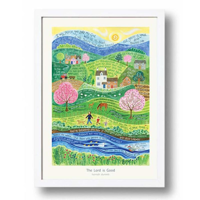 The Lord is Good - A3 Sized Unframed Poster Print, Original Artwork by Hannah Dunnett