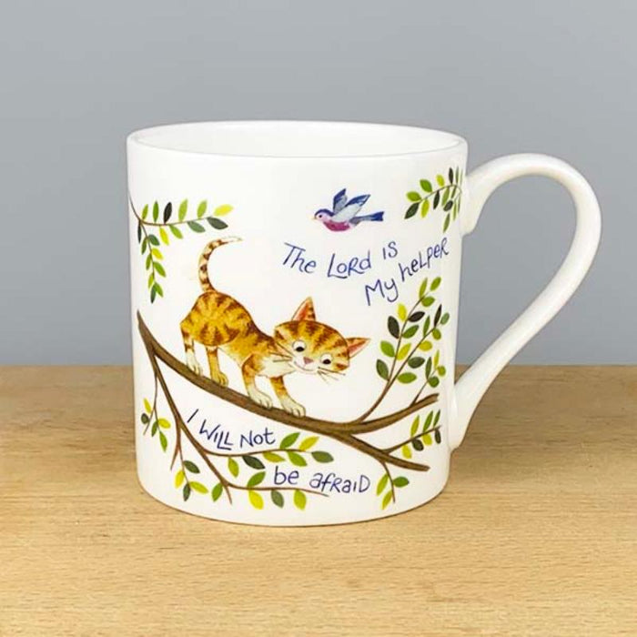 The Lord is My Helper - Fine Bone China Mug With Bible Verse