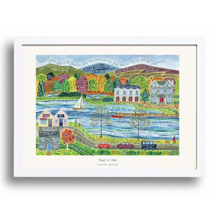 Trust in Him - A3 Sized Unframed Poster Print, Original Artwork by Hannah Dunnett
