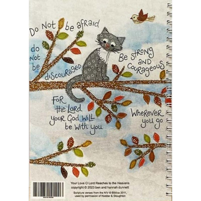 Your Love Lord Reaches to the Heavens - Notebook With Bible Verses On Front and Back Covers - 120 Plain Pages, A5 Spiral Bound