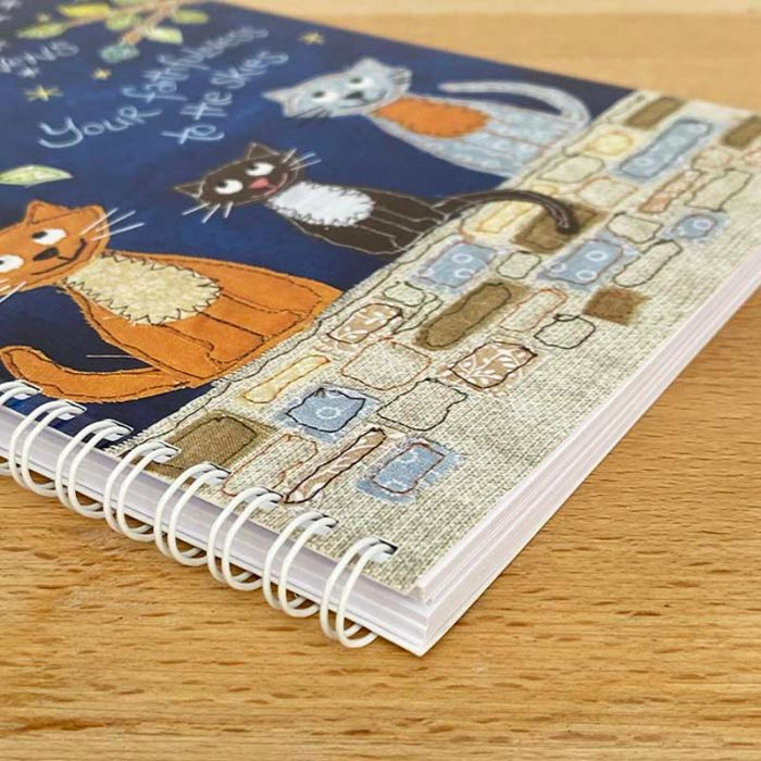 Your Love Lord Reaches to the Heavens - Notebook With Bible Verses On Front and Back Covers - 120 Plain Pages, A5 Spiral Bound