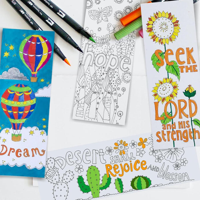 10 Images of Hope: Colouring Bookmarks With Bible Verses On The Reverse, by Jacqui Grace