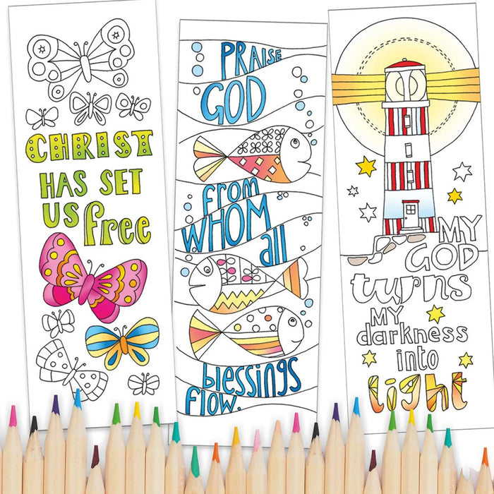 10 Images of Joy: Colouring Bookmarks With Bible Verses On The Reverse, by Jacqui Grace