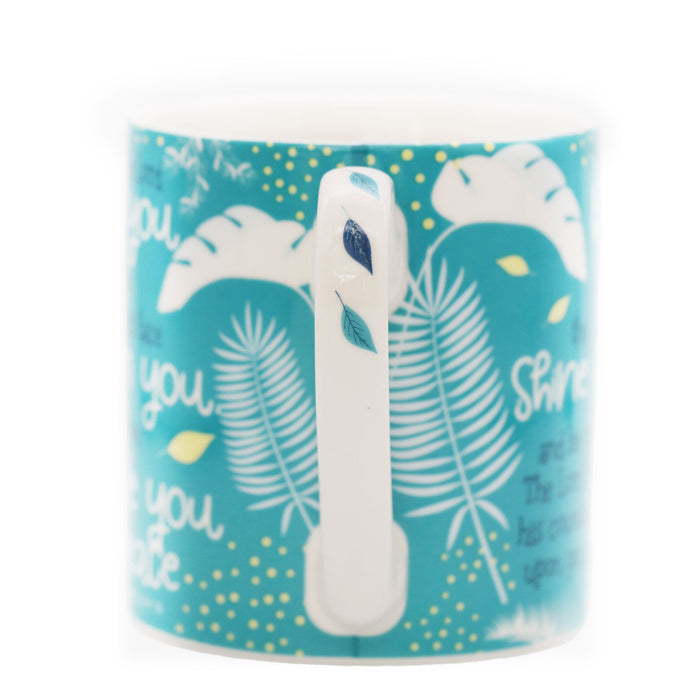 The Lord Bless You & Keep You, Gift Boxed Blue Bone China Mug With Bible Verse Numbers 6: 24-26 Size 9cm / 3.5 Inches High