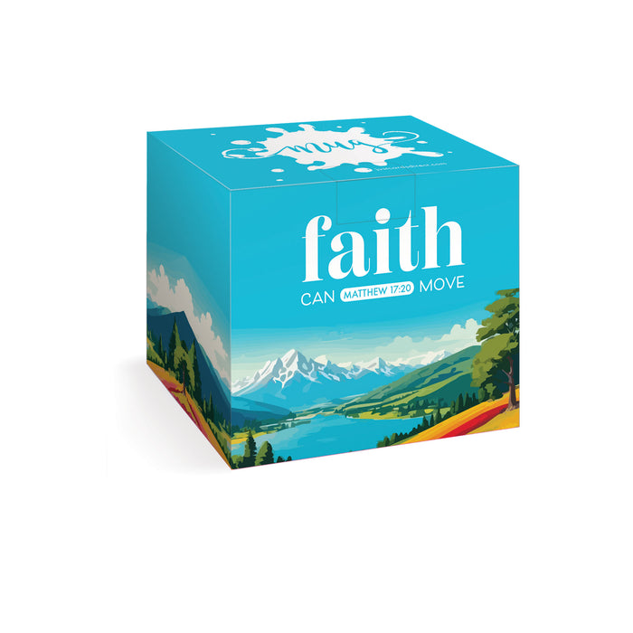 Faith - Gift Boxed Bone China Mug With Bible Verse - Size 9cm / 3.5 Inches High