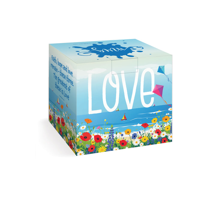 Faith, Hope and Love - Gift Boxed Bone China Mug With Bible Verse - Size 9cm / 3.5 Inches High