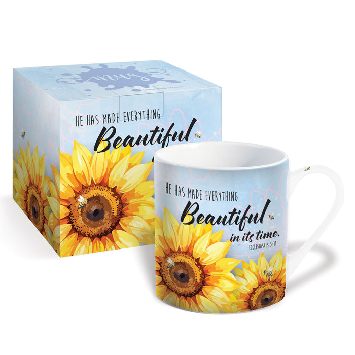He Has Made Everthing - Gift Boxed Bone China Mug With Bible Verse - Size 9cm / 3.5 Inches High