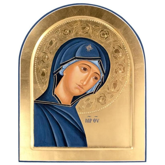 Mary Mystical Rose, Icon Greeting Card Blank Inside - Size 15cm Square
