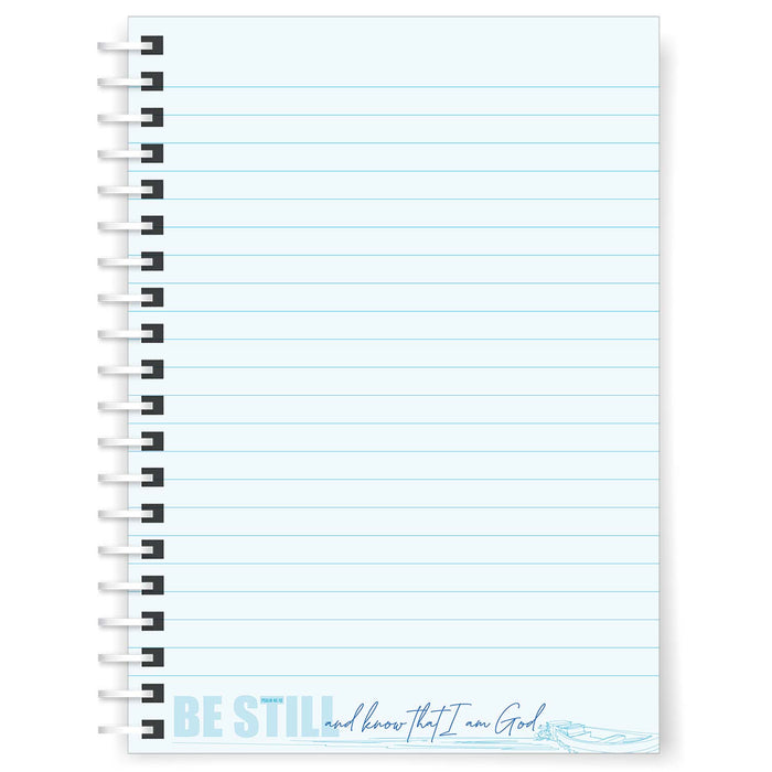 Be Still and Know That I Am God, Christian Notebook 160 Lined Pages, Bible Verse Psalm 46:10 - A5 Size