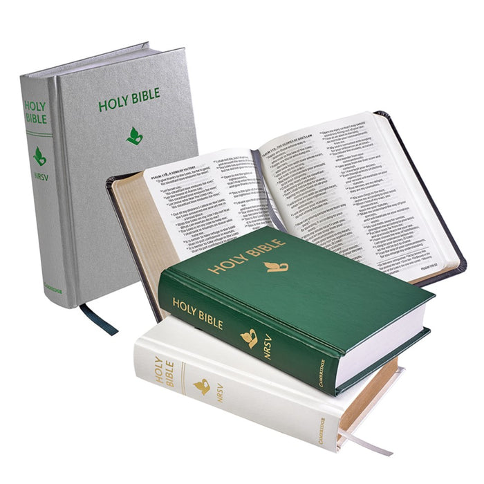 NRSV Compact Text Bible, White Gift Edition, New Revised Standard Version, by Cambridge Bibles