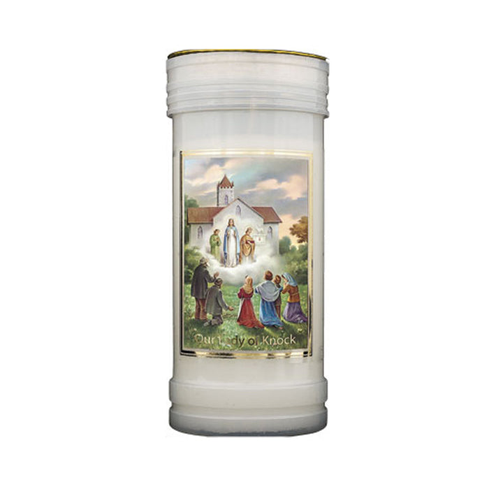 Our Lady of Knock Prayer Candle, Burning Time Approximately 72 Hours, Case of 24 Candles