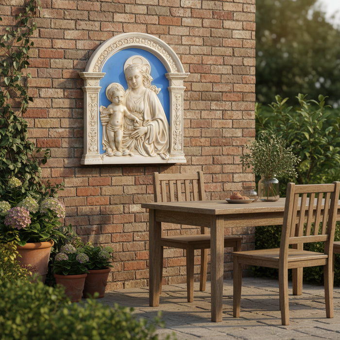 Madonna of the Gateway - Della Robbia Ceramic Plaque 70cm / 27.5 Inches High
