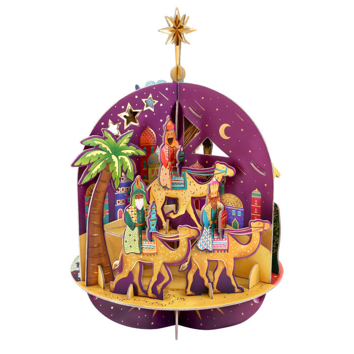 360° Nativity Scenes - Pop and Build 3D Advent Calendar - Height 31.7cm