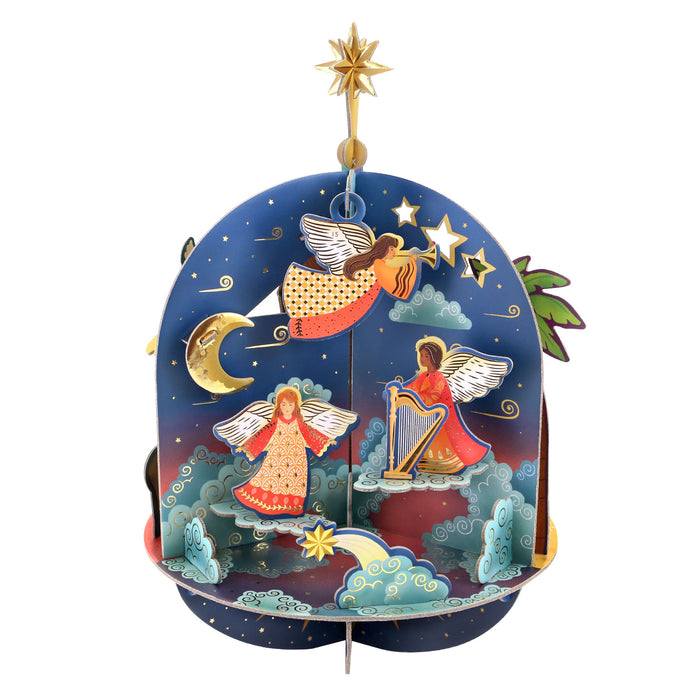 360° Nativity Scenes - Pop and Build 3D Advent Calendar - Height 31.7cm