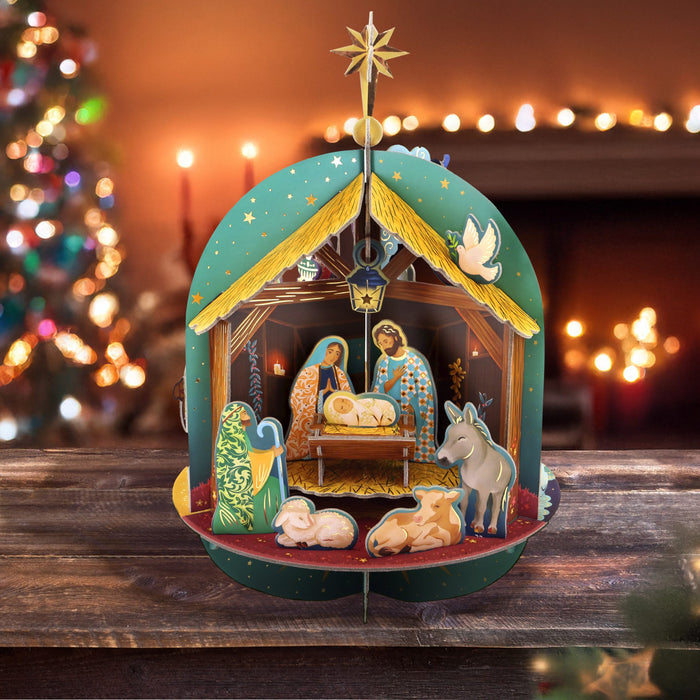 360° Nativity Scenes - Pop and Build 3D Advent Calendar - Height 31.7cm