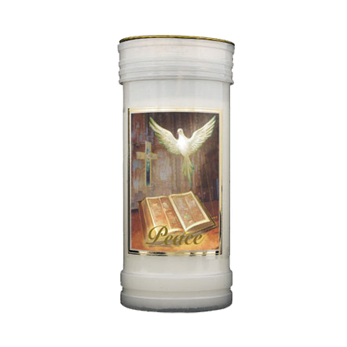 Peace Prayer Candle, Burning Time Approximately 72 Hours, Case of 24 Candles