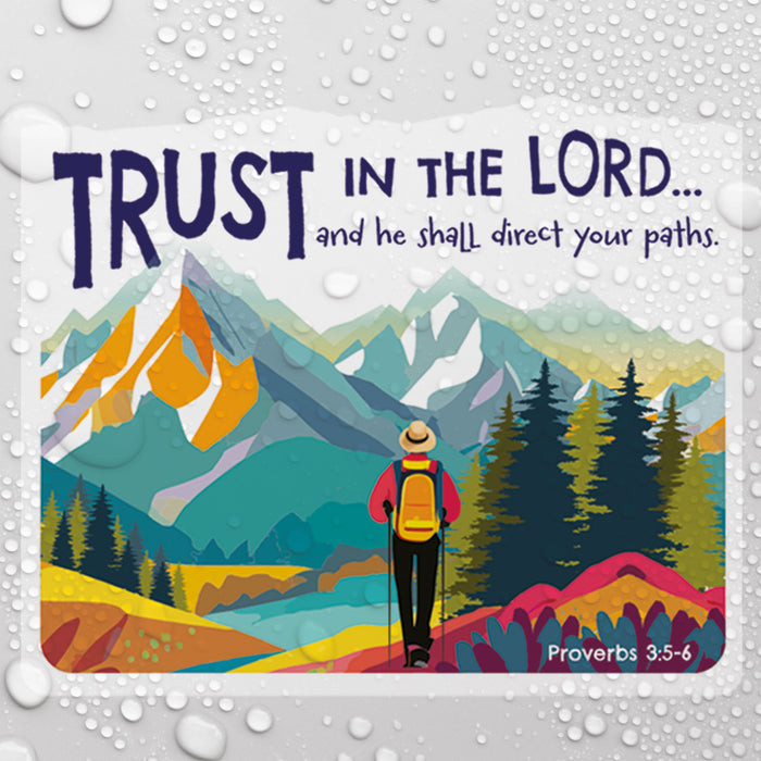 Trust In The Lord - Waterproof Vinyl Sticker With Bible Verse