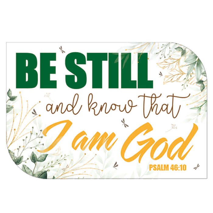 Be Still And Know That I Am God - Waterproof Vinyl Sticker With Bible Verse