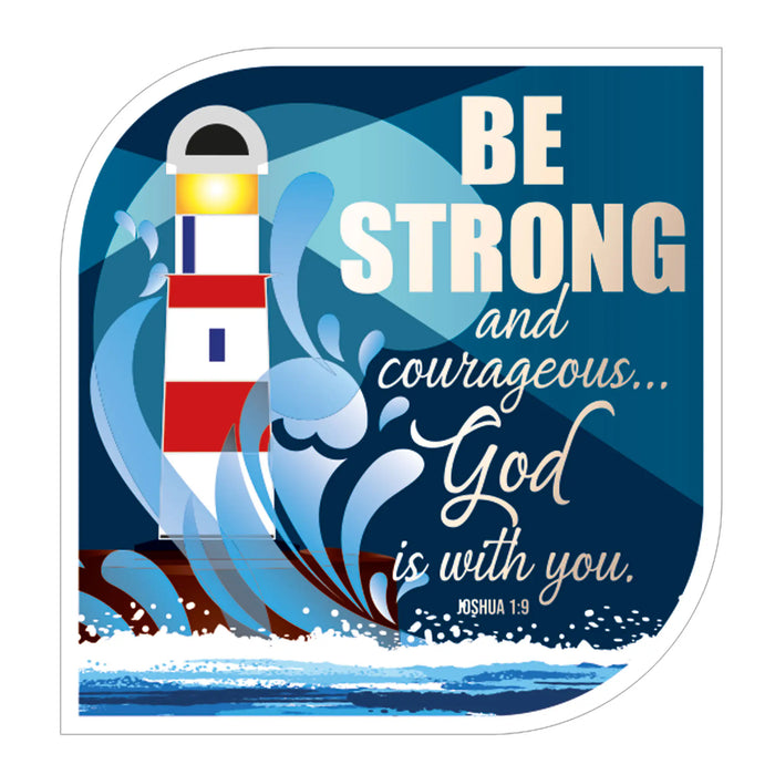 Be Strong - Waterproof Vinyl Sticker With Bible Verse