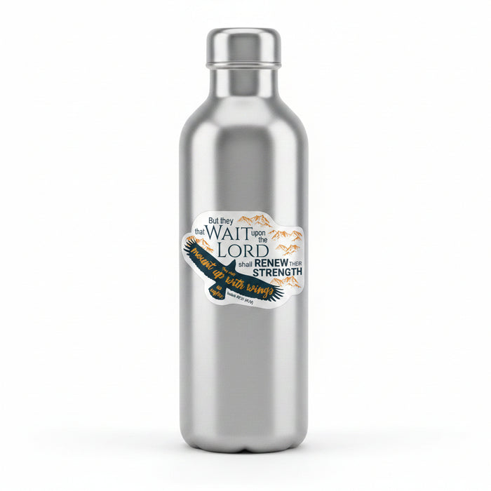 But Those Who Wait For The Lord - Waterproof Vinyl Sticker With Bible Verse