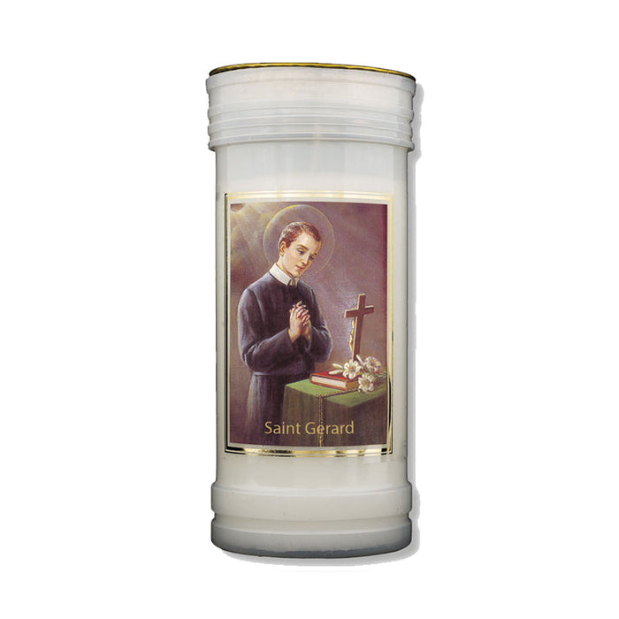 St Gerard Majeilla Prayer Candle, Burning Time Approximately 72 Hours, Case of 24 Candles