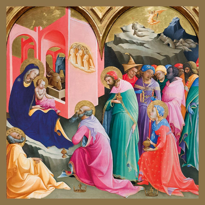 Adoration Of The Magi, Christmas Masterpieces - Pack of 5 Large Square Cards Christmas Cards