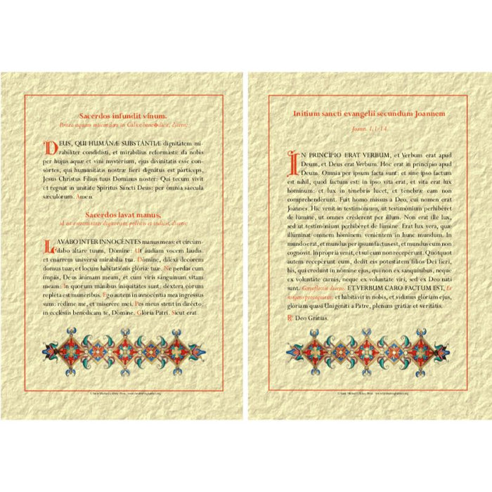 Altar Cards Set D, Laminated Altar Card A4 Size, With The Gospel & Epistle Side Cards A5 Size