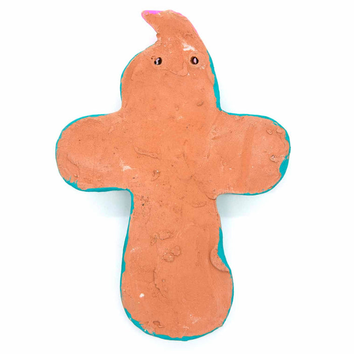 Angel Cross -  Handmade Fairtrade Ceramic Cross - Made by Mexican Artisans, Size 15cm High