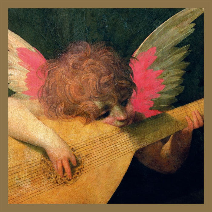 Angel Musician, by Rosso Fiorentino, Giovanni Battista - Christmas Masterpieces - Pack of 8 Square Christmas Cards