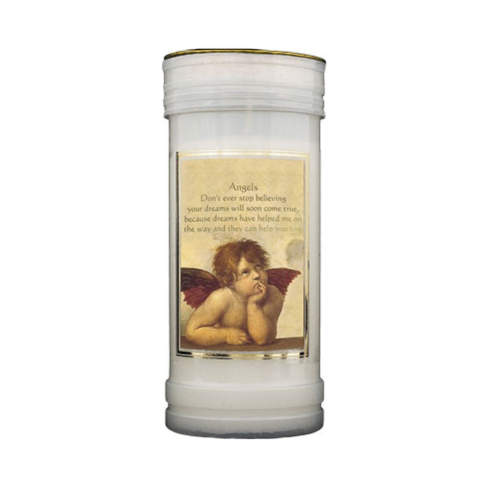 Angel Prayer Candle, Burning Time Approximately 72 Hours, Case of 24 Candles