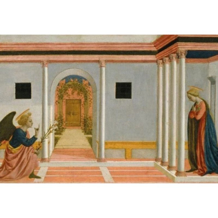 Annunication Detail, by Domenico Veneziano, Christmas Cards Pack of 10